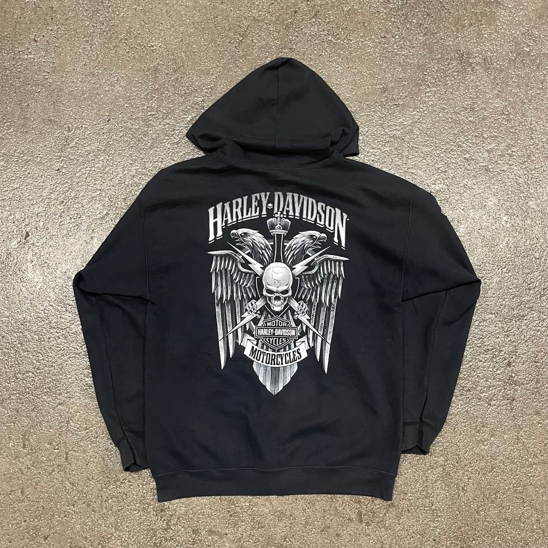 할리데이비슨 프린팅 후드 집업 (105) 상품이미지4