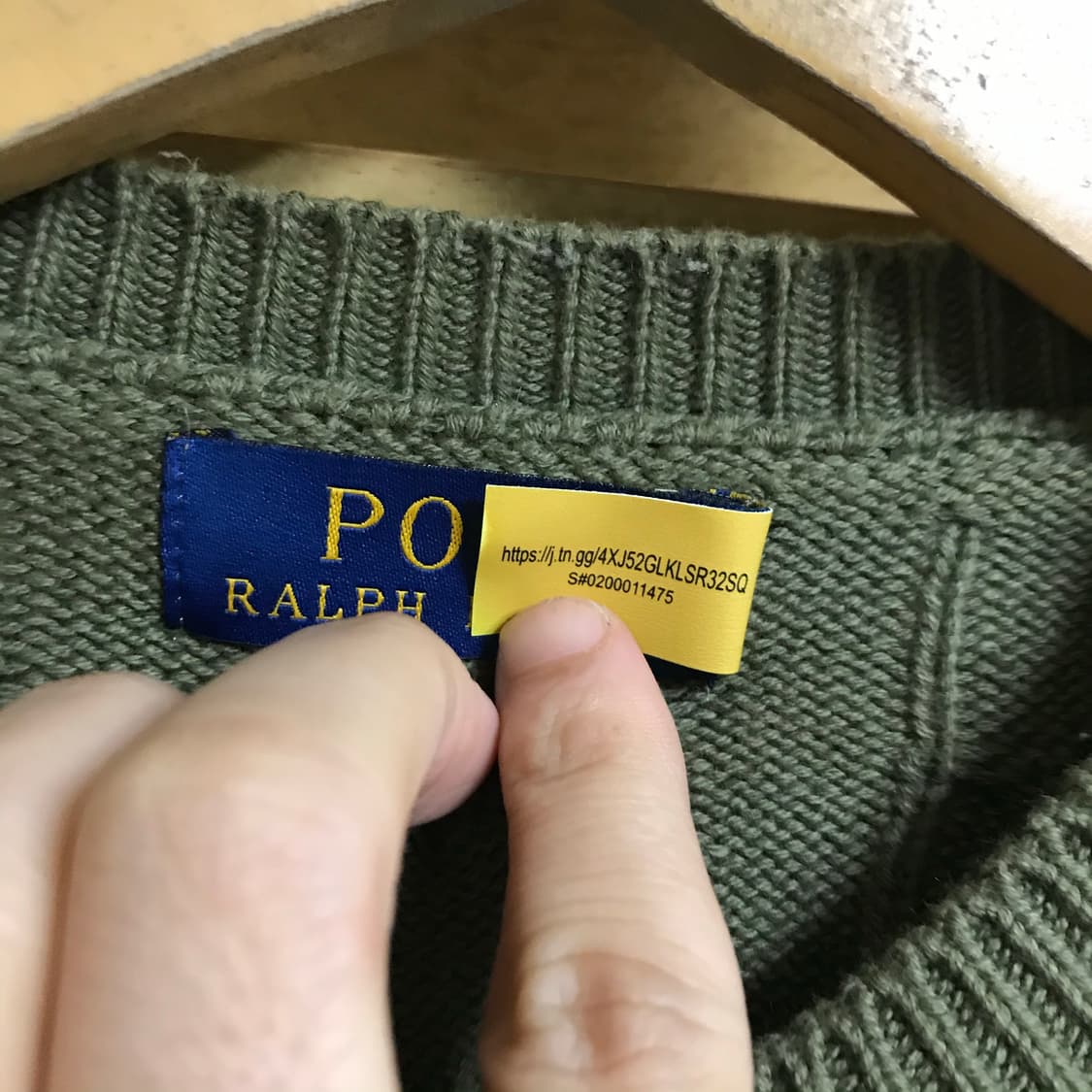 폴로 랄프로렌 카키 신형라인 큐알정품 가디건 상품이미지5