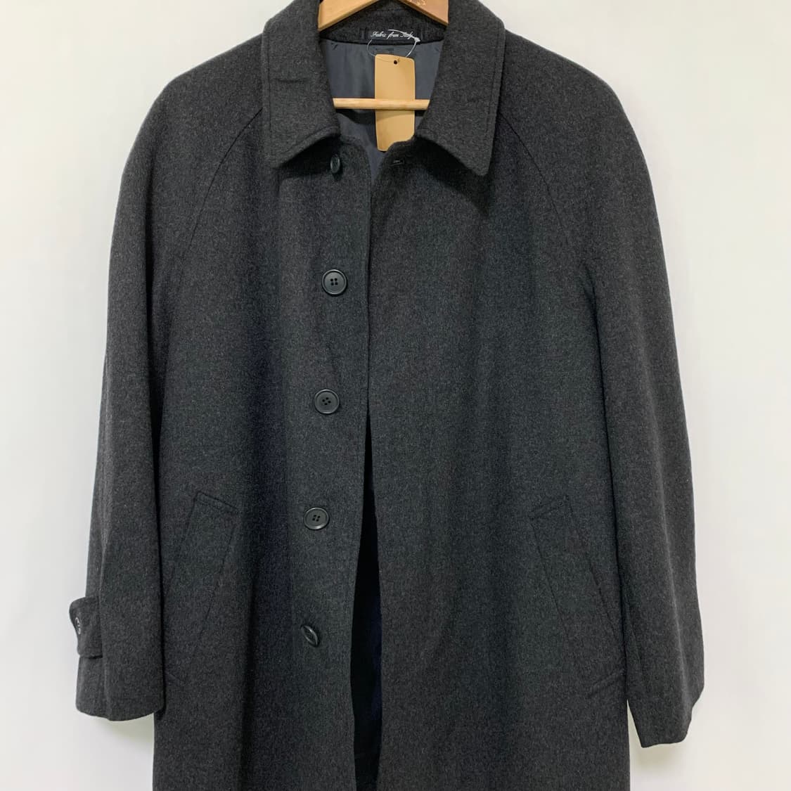 jpn 일본 빈티지 캐시미어 100% 하프 코트 차콜 상품이미지4