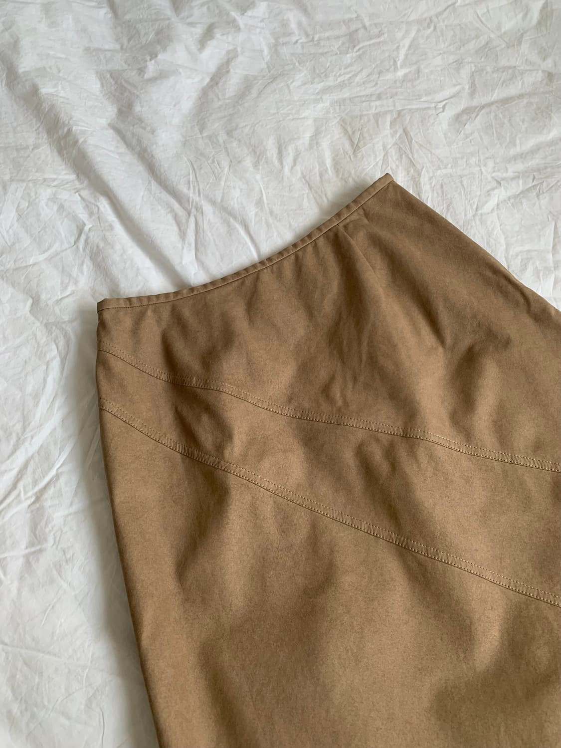 카멜 스웨이드 스커트 상품이미지5