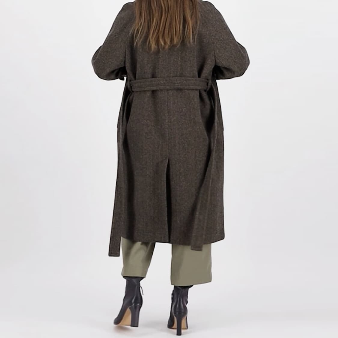 에디션비X룩캐스트(LOOKCAST) 헤링본 울코트 66-77 새상품 상품이미지4