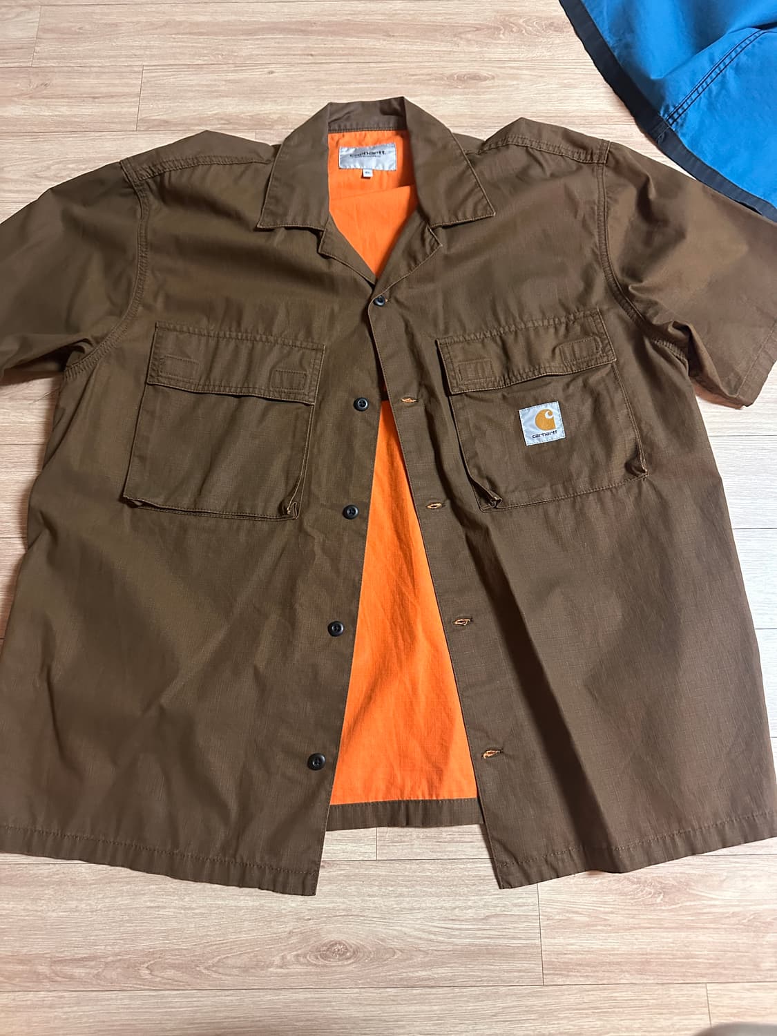 칼하트 반팔 워크셔츠 wynton shirt(xl/브라운) 상품이미지1