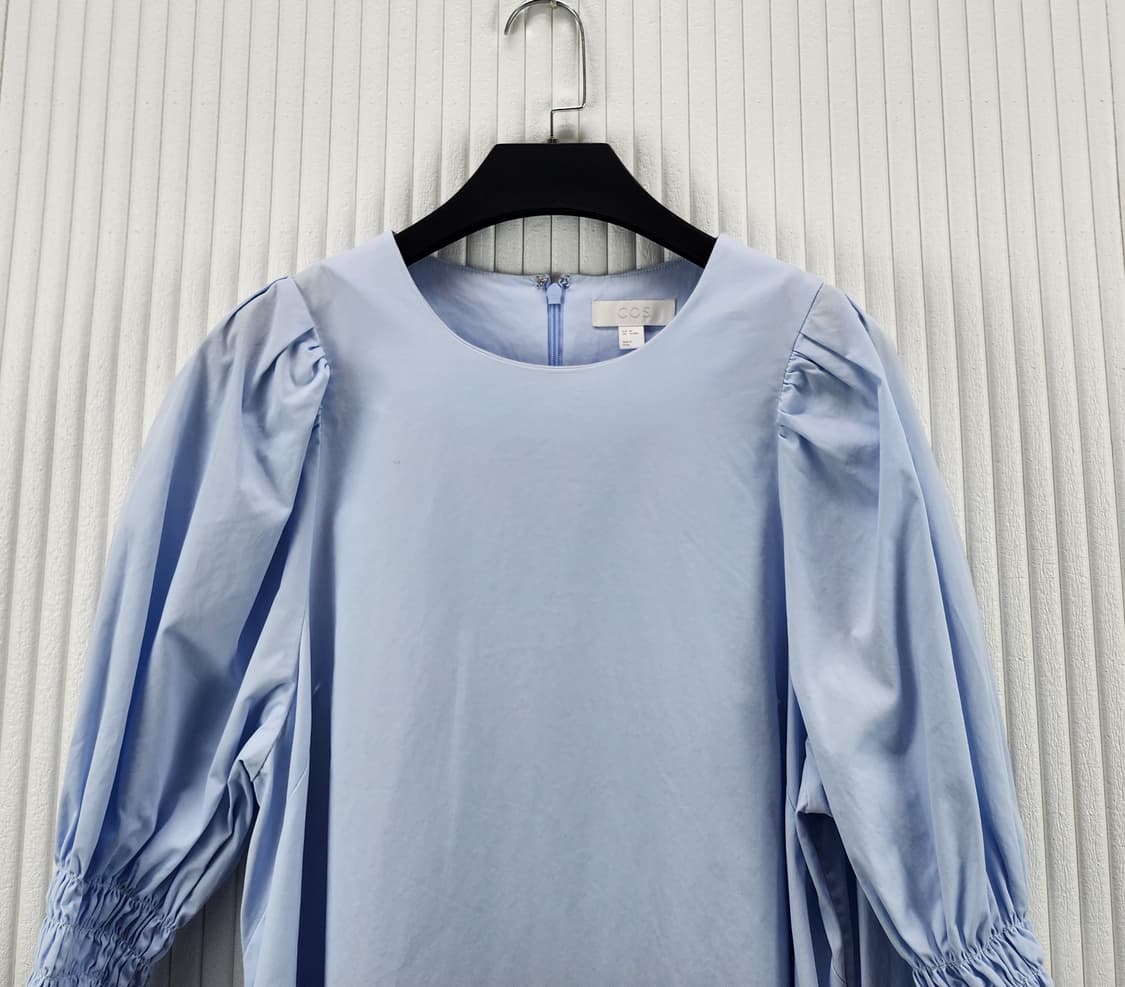 [66]코스 퍼프 슬리브 코튼 원피스 상품이미지4