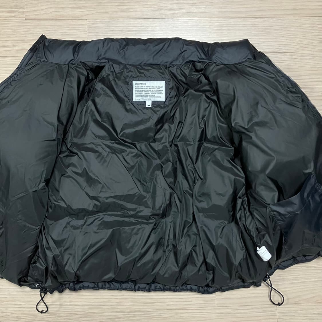 유니폼브릿지 덕다운 패딩 무광 블랙 상품이미지7