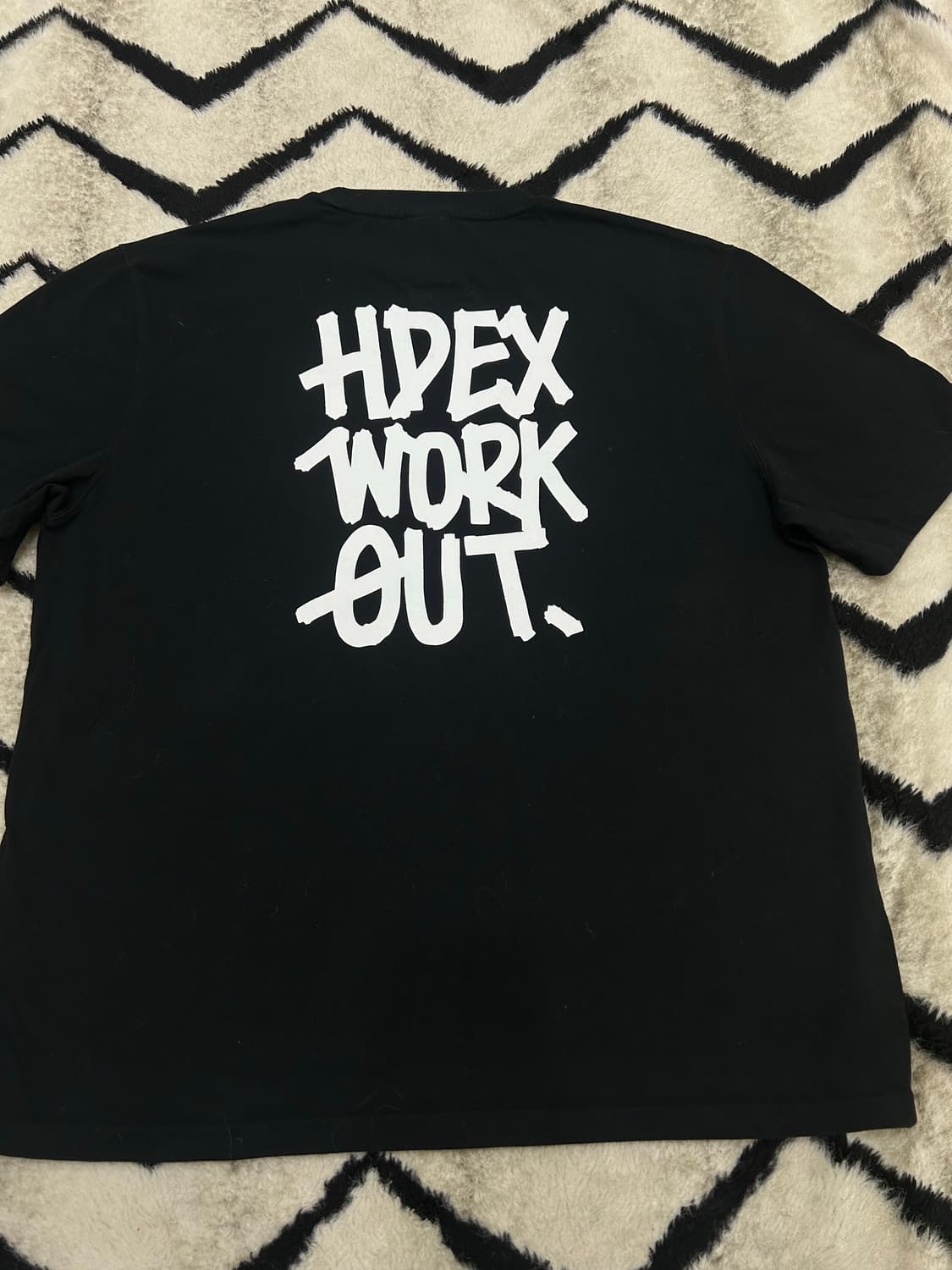 [L]HDEX 워크 아웃 빅로고 반팔/블랙 상품이미지2