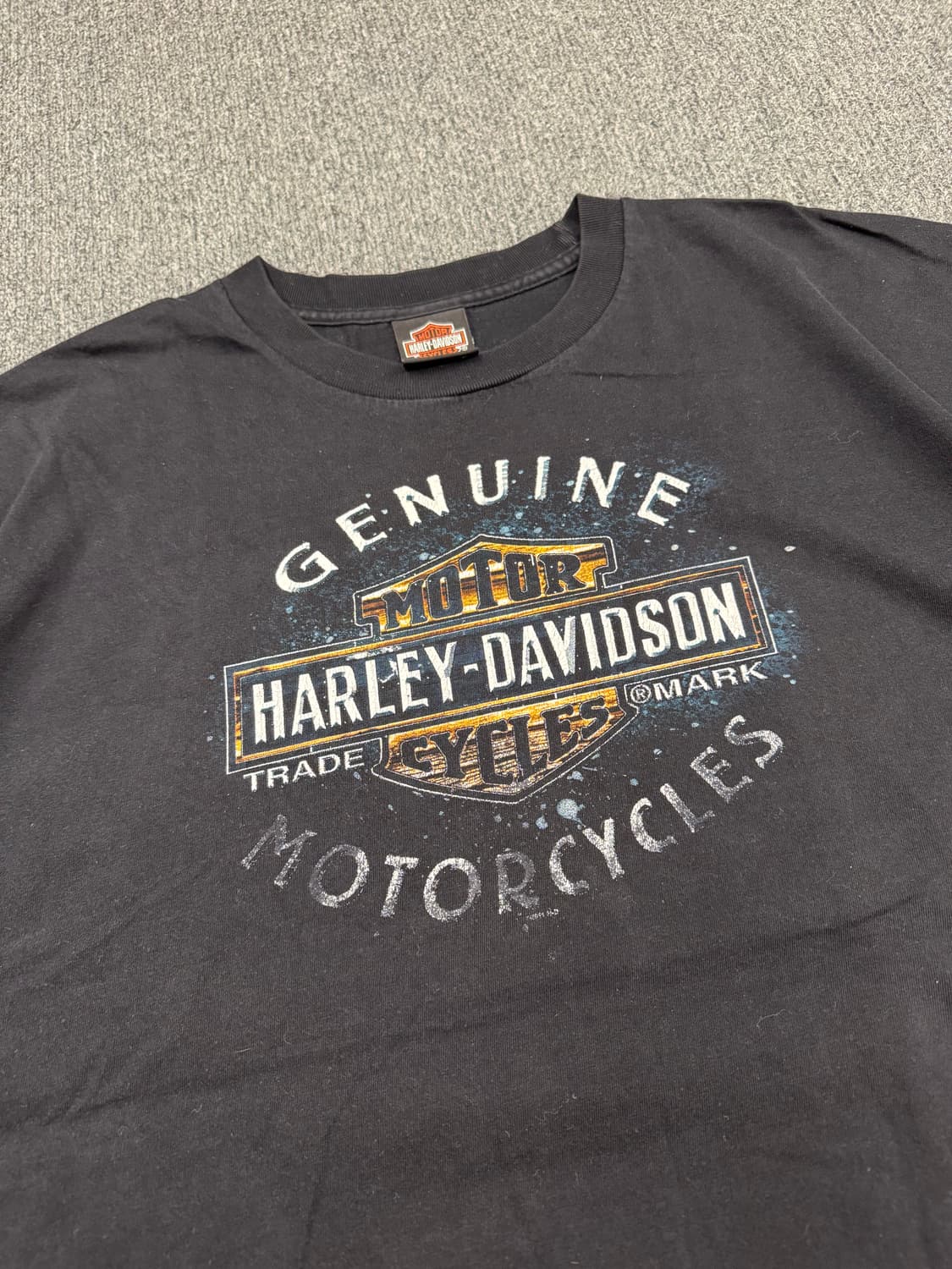 3XL)할리데이비슨 빈티지 프린팅 Bristol 반팔(핀홀) 상품이미지2