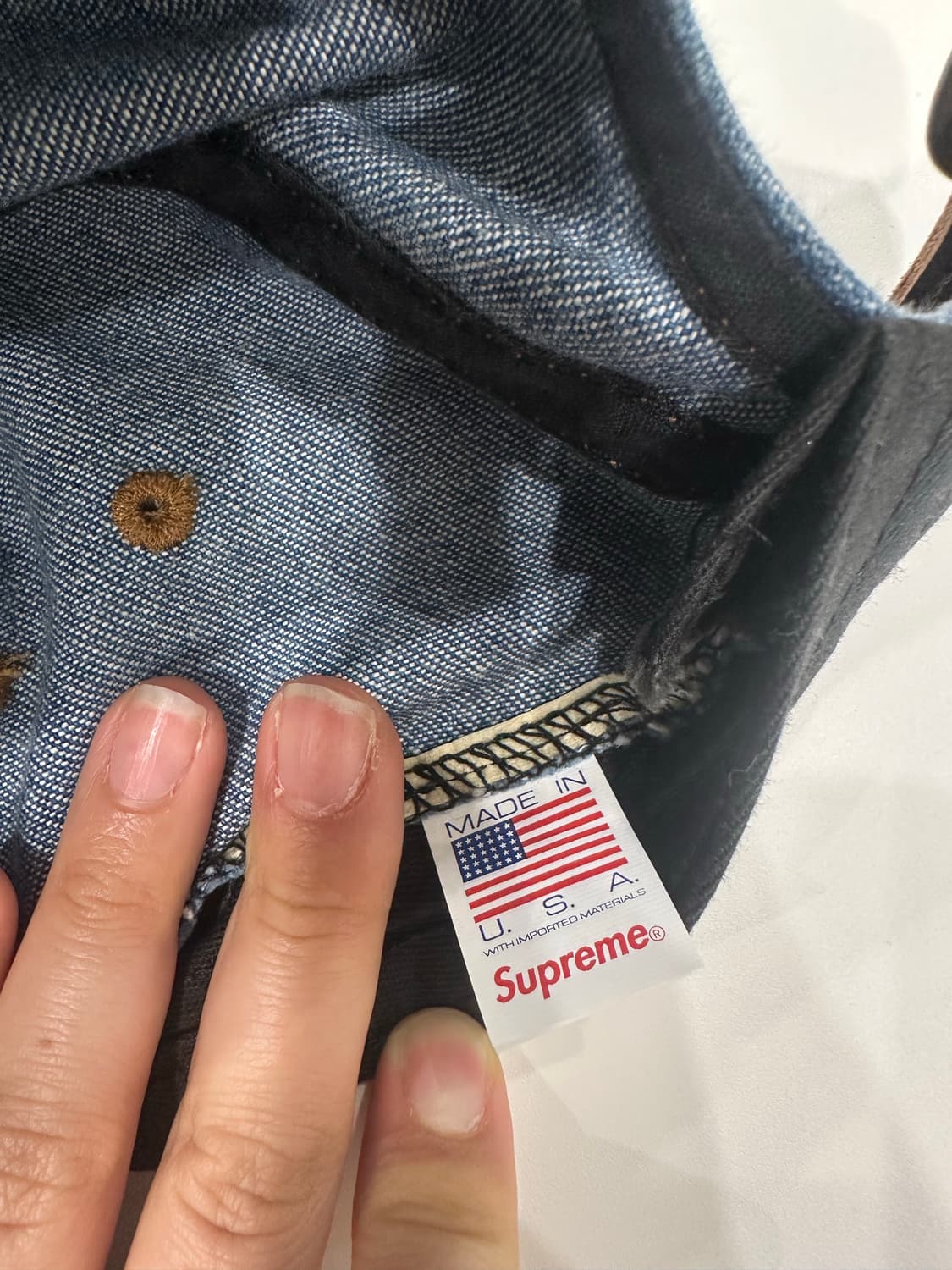 슈프림 워시드 치노 트윌 데님캡 22fw 상품이미지3