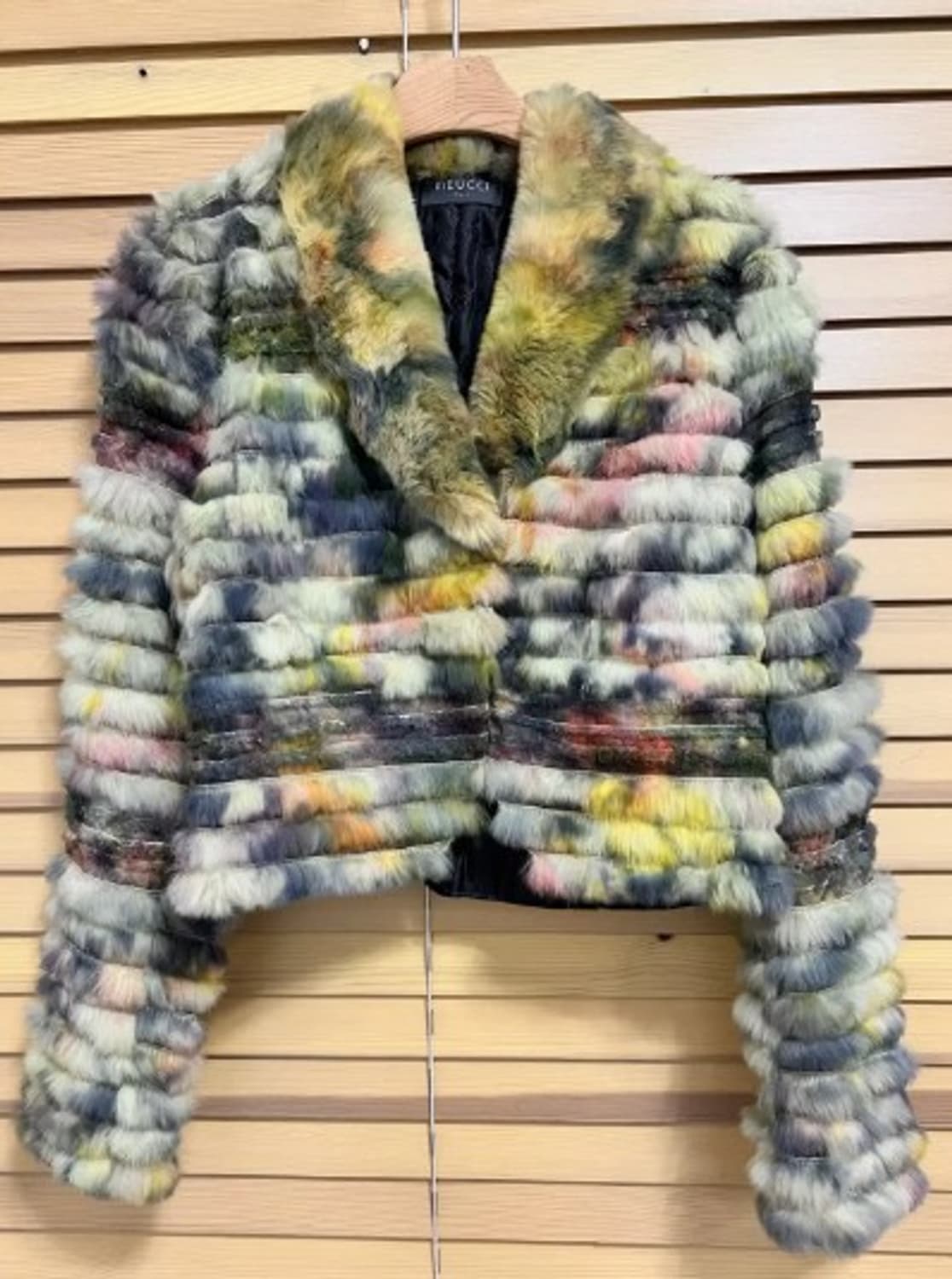 이태리 MEUCCI 여성 그런지룩Y2K 그라데이션 모피퍼숏자켓 상품이미지2