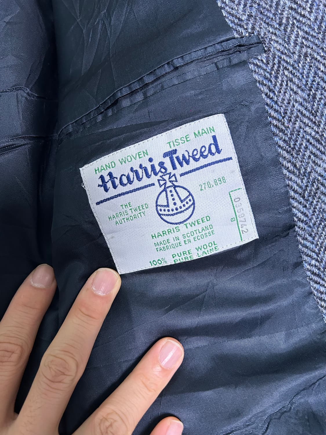 캐나다제 해리스트위드 블레이저 사이즈 105~110 상품이미지4