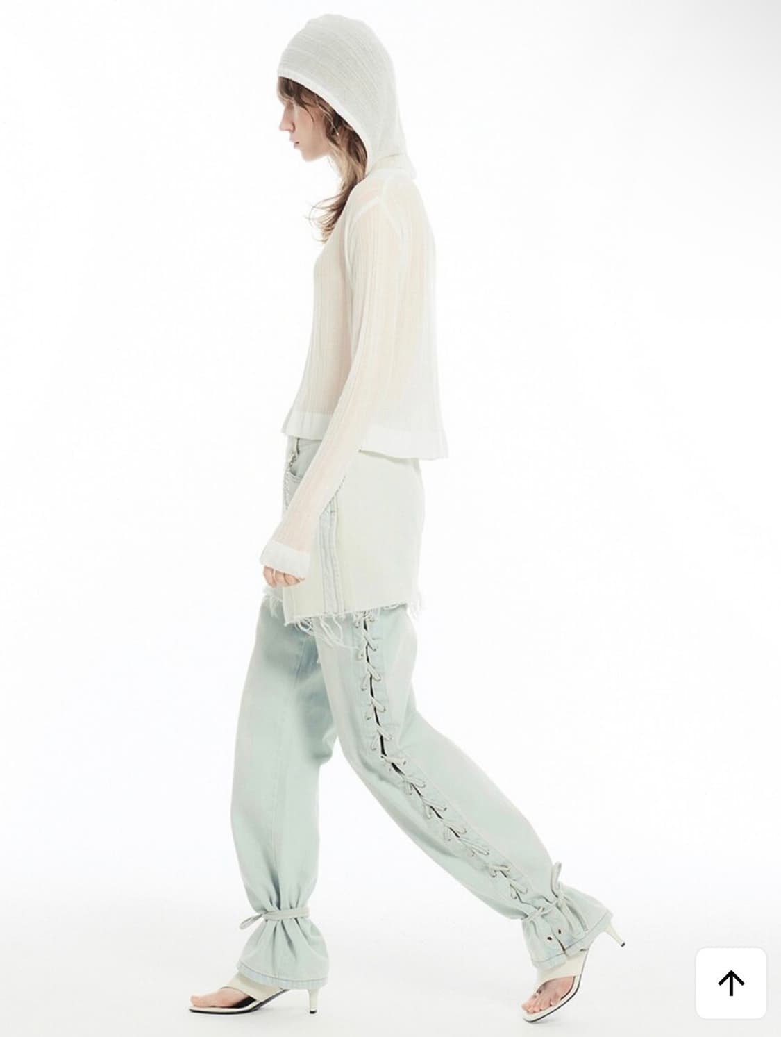 세릭 SHEER LOGO HOOD KNIT / WHITE 상품이미지3