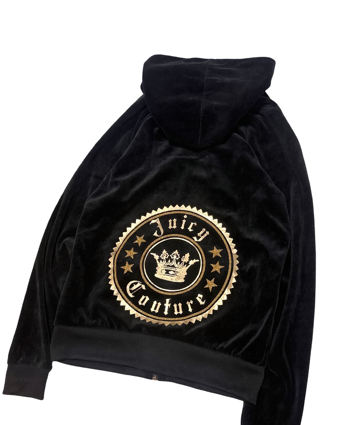 쥬시 꾸뛰르 벨벳 블랙 후드집업 상품이미지2