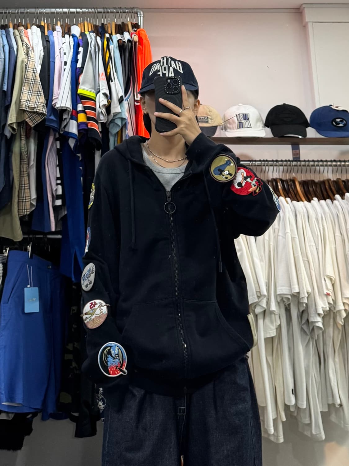 18ss 오프화이트 패치 후드집업 상품이미지5