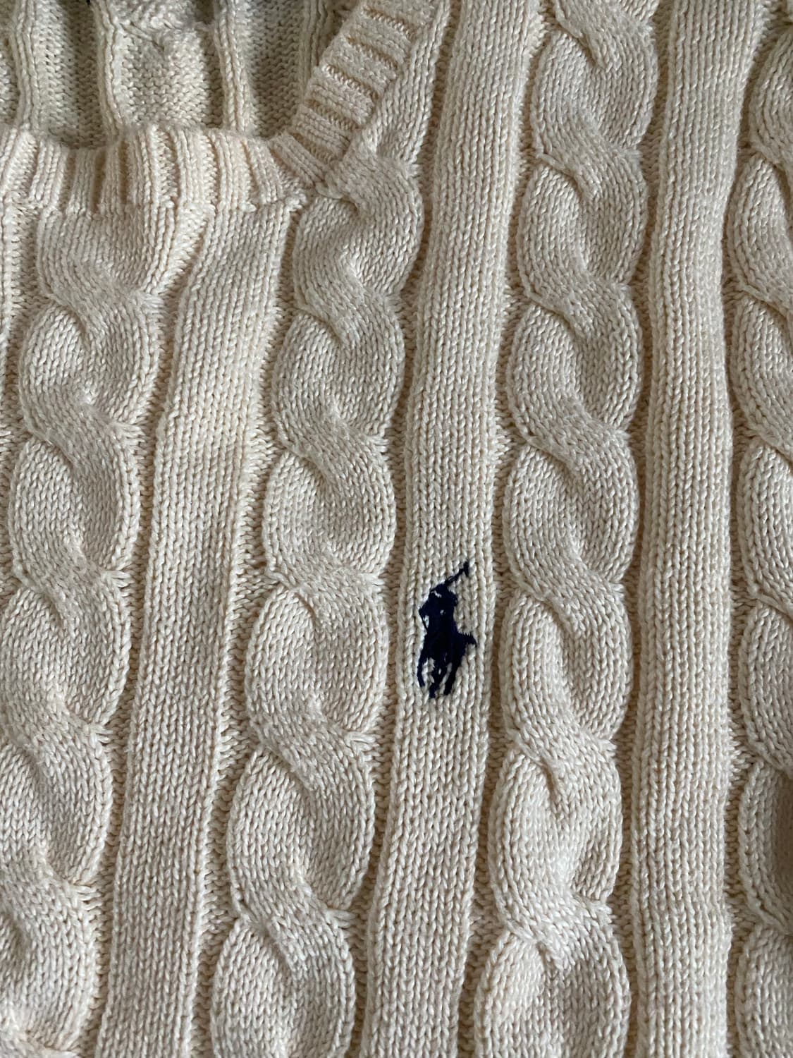 폴로 랄프로렌 케이블 니트 아이보리 M 상품이미지2