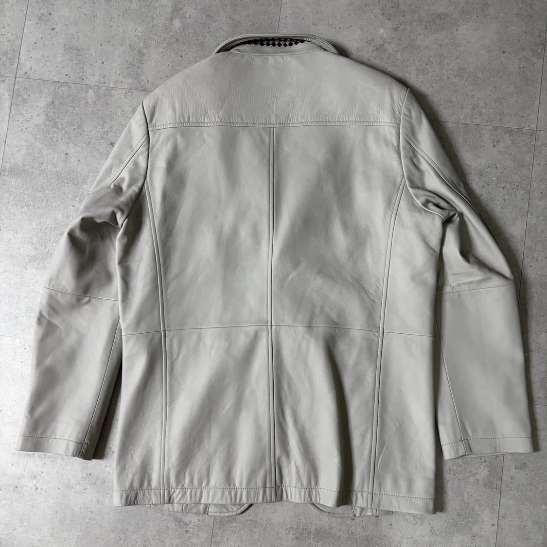 Barassi 화이트 양가죽 자켓 M 상품이미지4