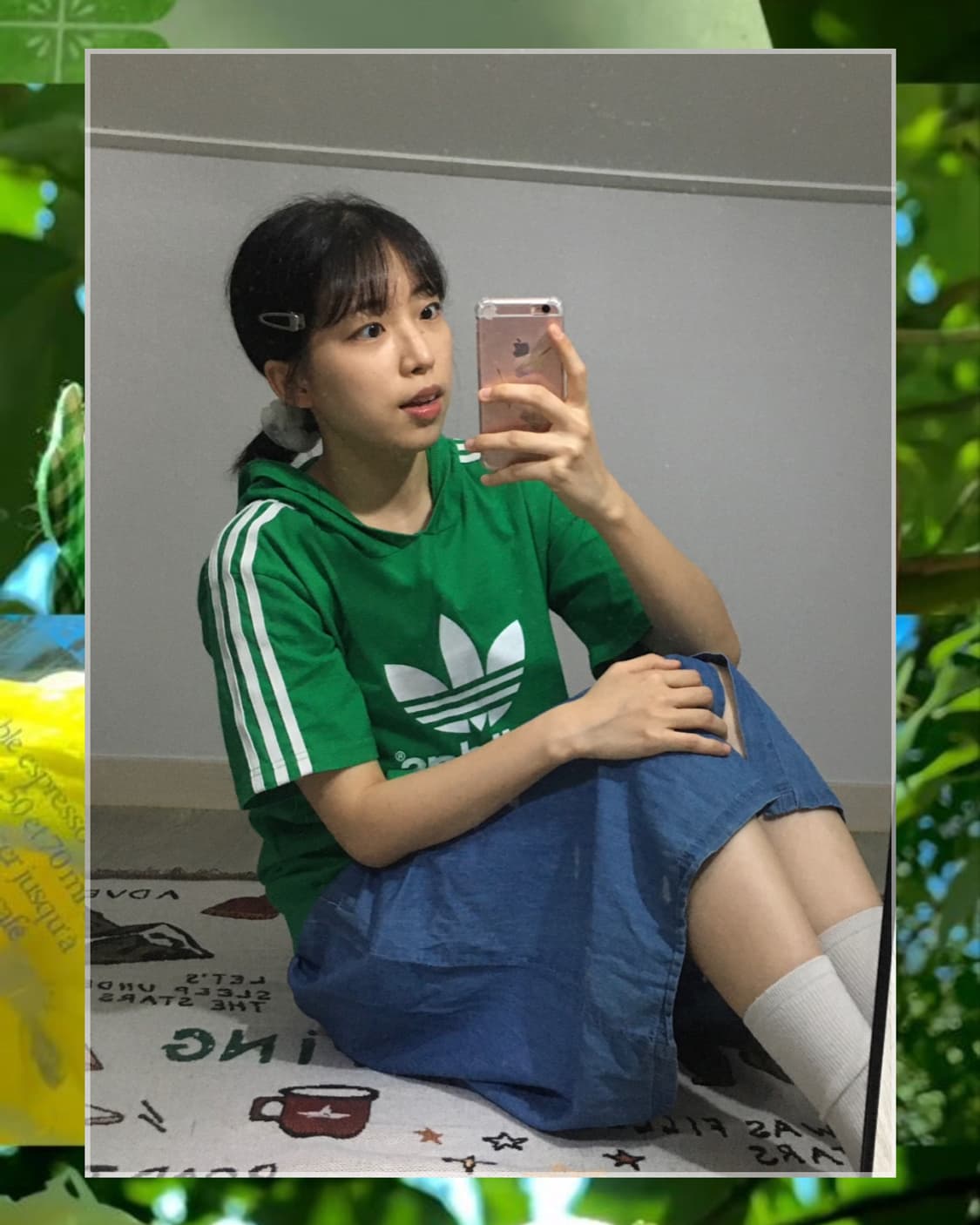 y2k 아디다스 반팔 후디 코디세트 상품이미지3