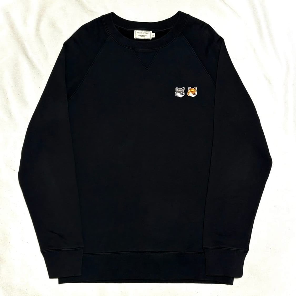 XL 메종 키츠네 더블 폭스 헤드 패치 맨투맨 상품이미지2