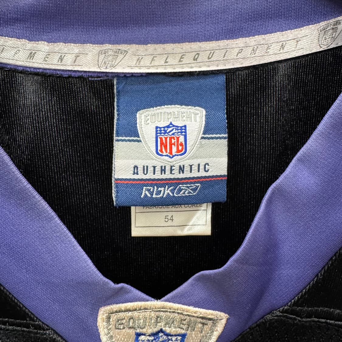 00s 리복 X NFL 온 필드 어센틱 저지 블랙 퍼플 상품이미지10