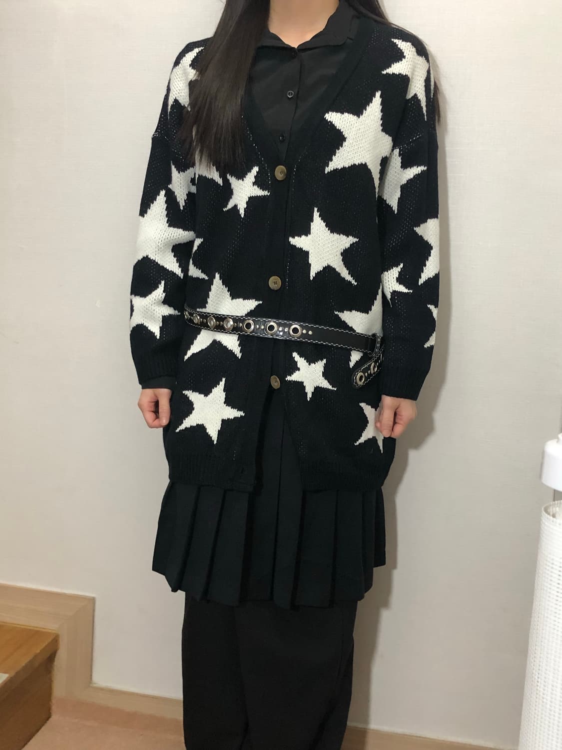 빈티지 펑크 블랙 가디건 상품이미지4