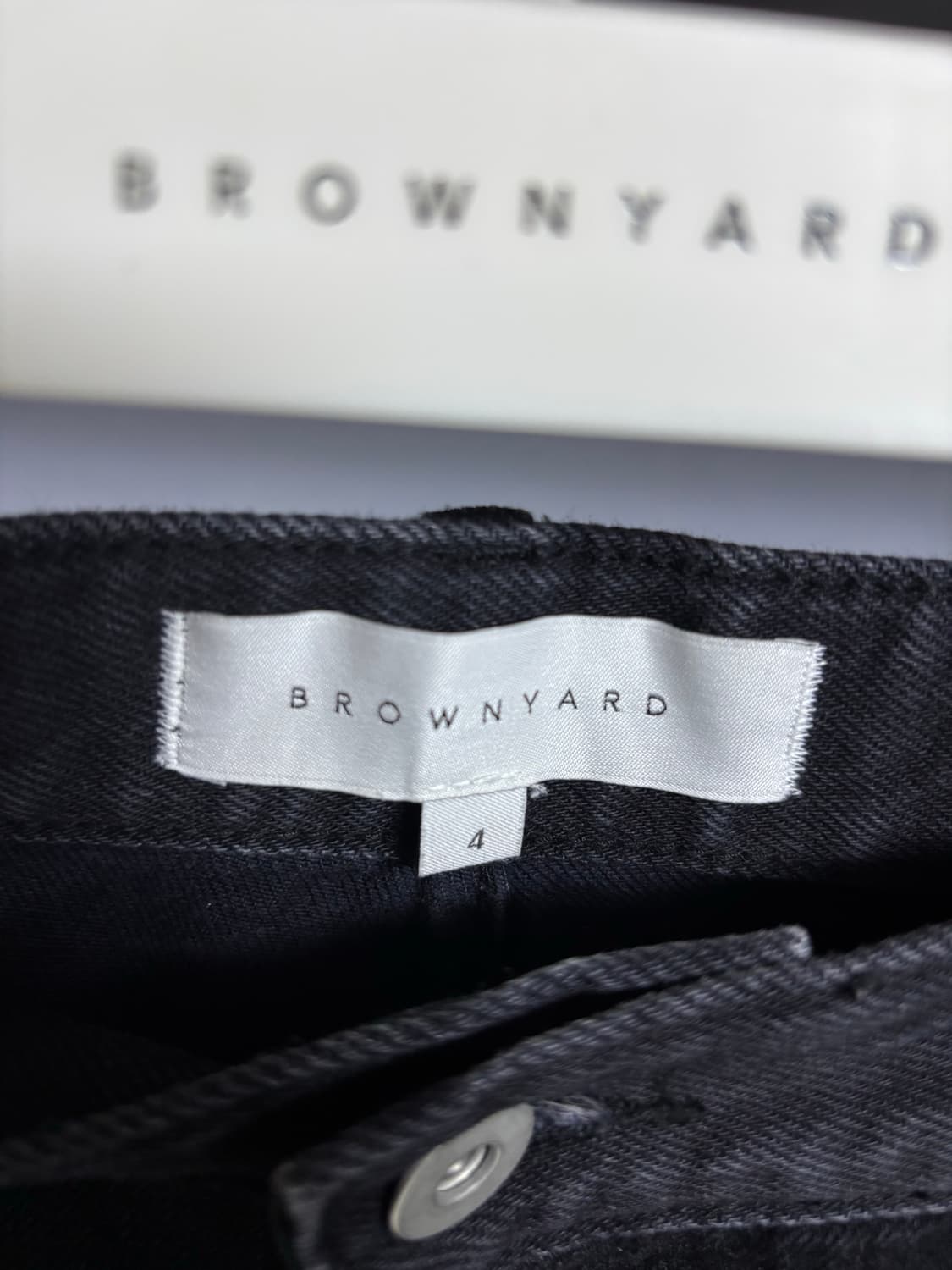 브라운야드 와이드 데님 블랙 상품이미지5