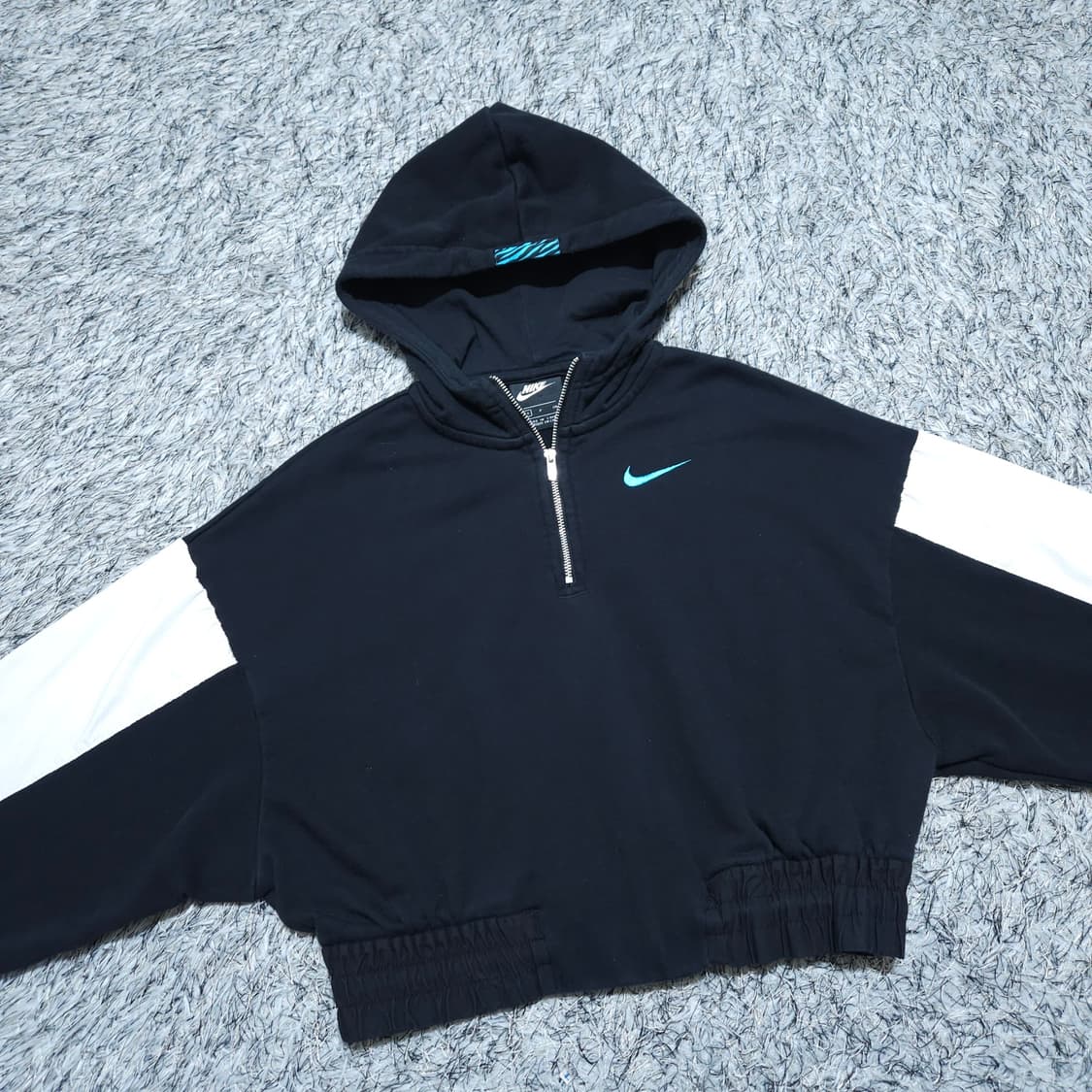 나이키) S 여자 하프집업 오버사이즈 크롭후드티 / 왕눈이샵 상품이미지2