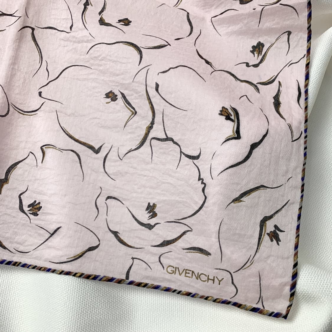 [정품] Givenchy 지방시 꽃 패턴 빈티지 쁘띠스카프 손수건 상품이미지2