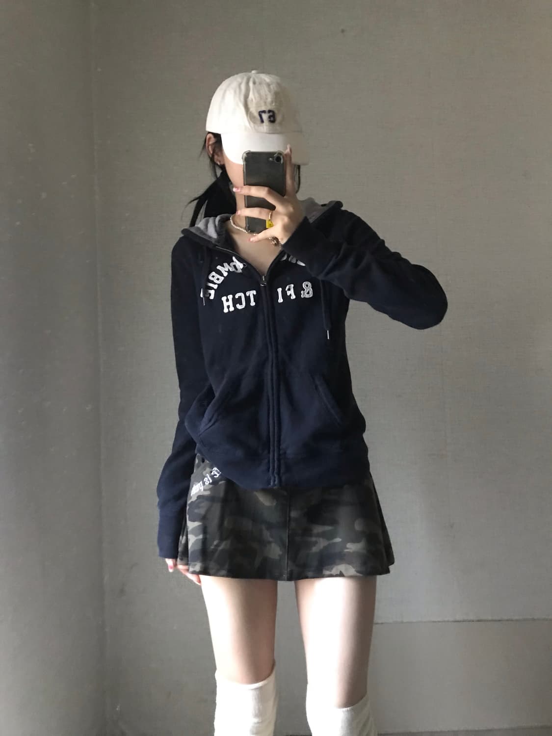 아베크롬비 네이비 슬림핏 후드집업 상품이미지1