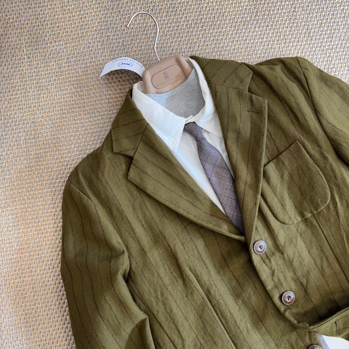 BSF 이탈리안 최상급 울 린넨 아메카지 블레이저 필드코트 숏코트 상품이미지2