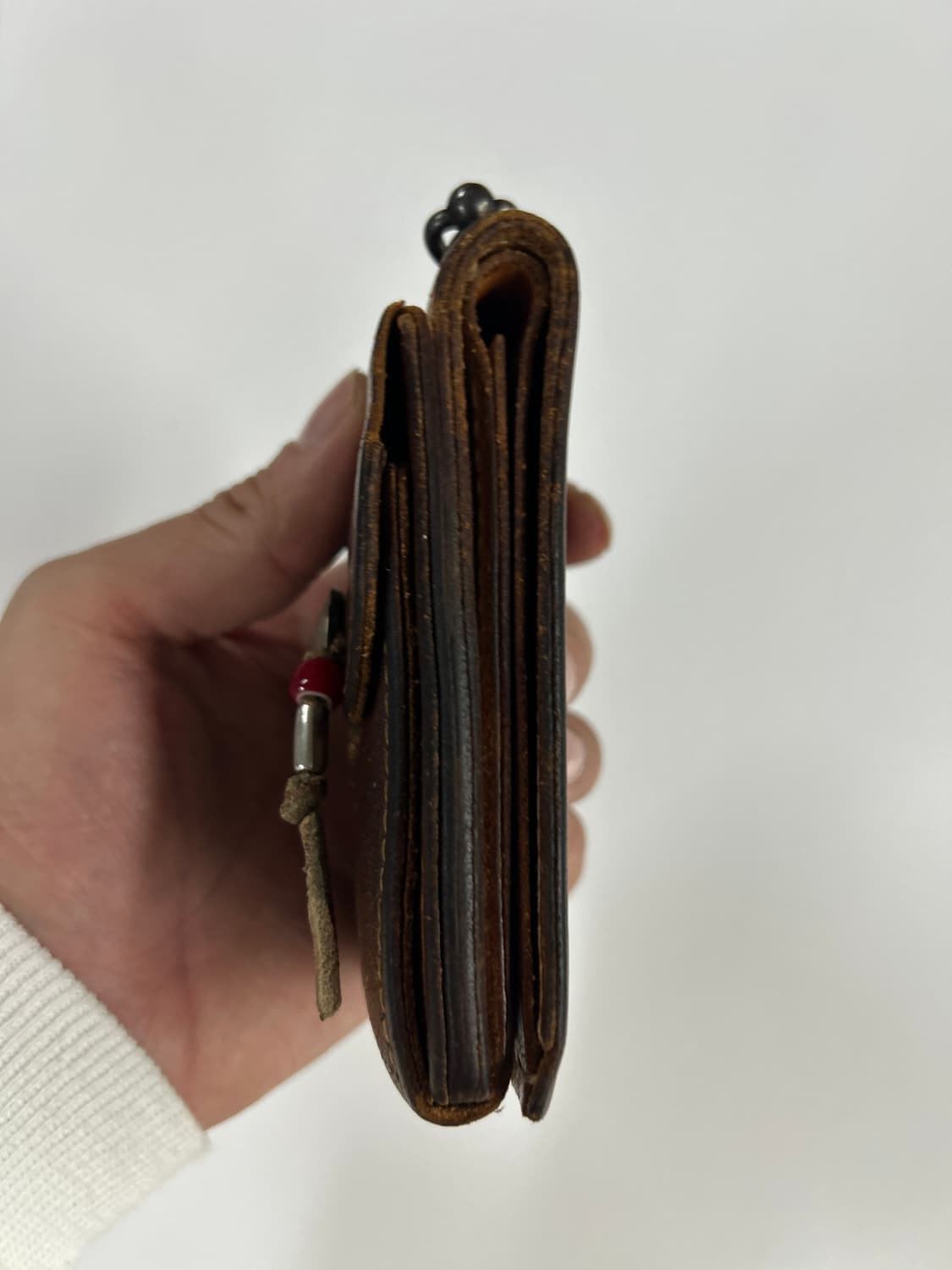 GOROS 고로스 새들레더 브라운 콘초 반지갑 상품이미지2