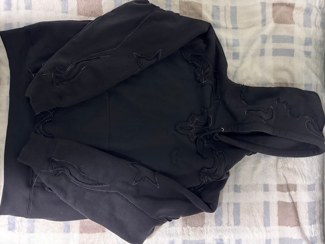 [M] 슈프림 웨스턴 컷 아웃 후드 스웨트셔츠 블랙 - 23SS 상품이미지2