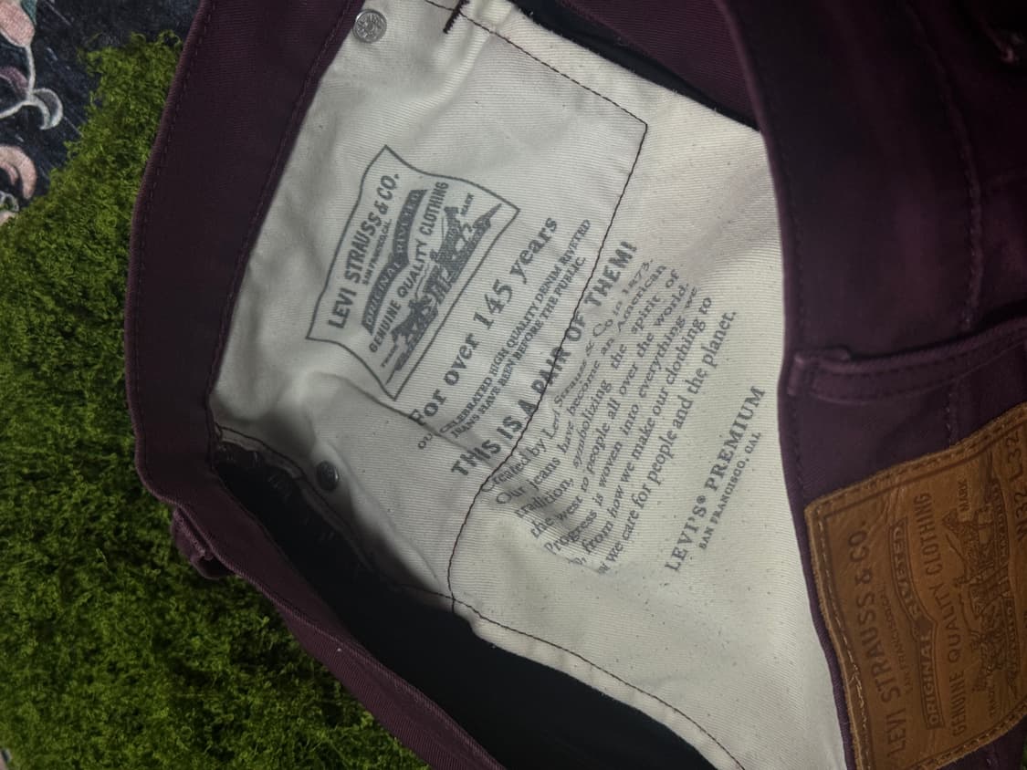 Livi’s 502 버건디 32x32 상품이미지5