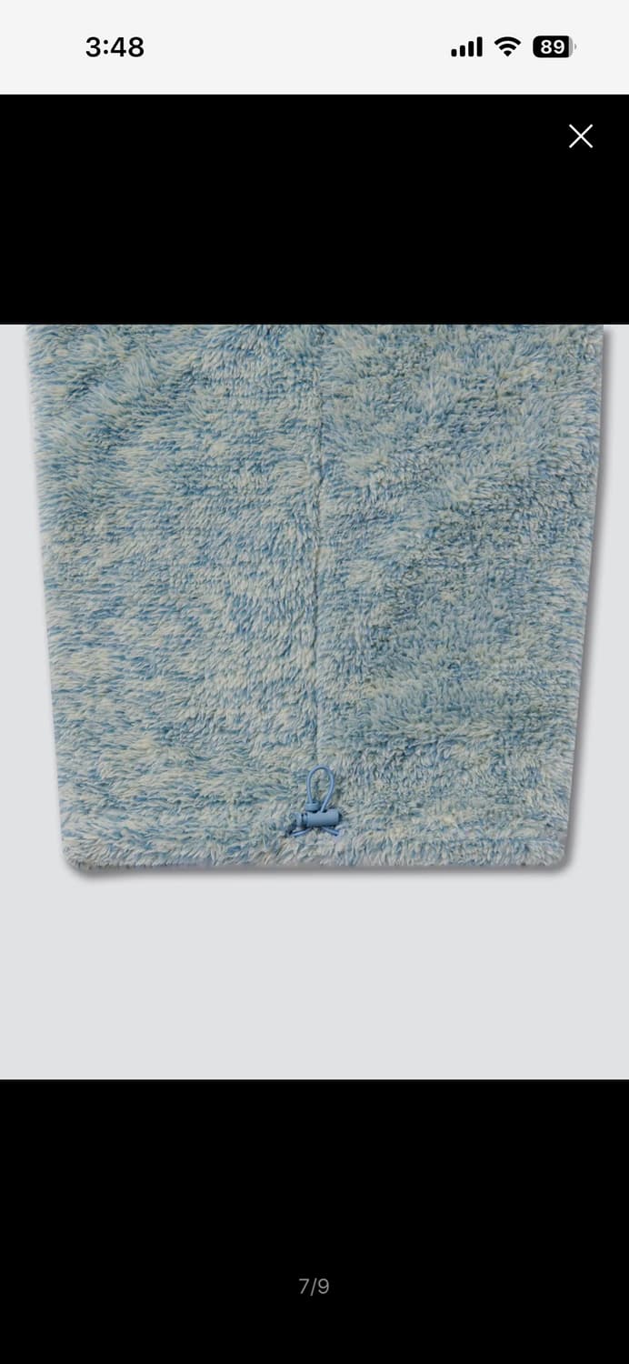 무신사 털바지 (우먼즈 샤기 플리스 와이드 라운지 팬츠 스카이블루) 상품이미지6