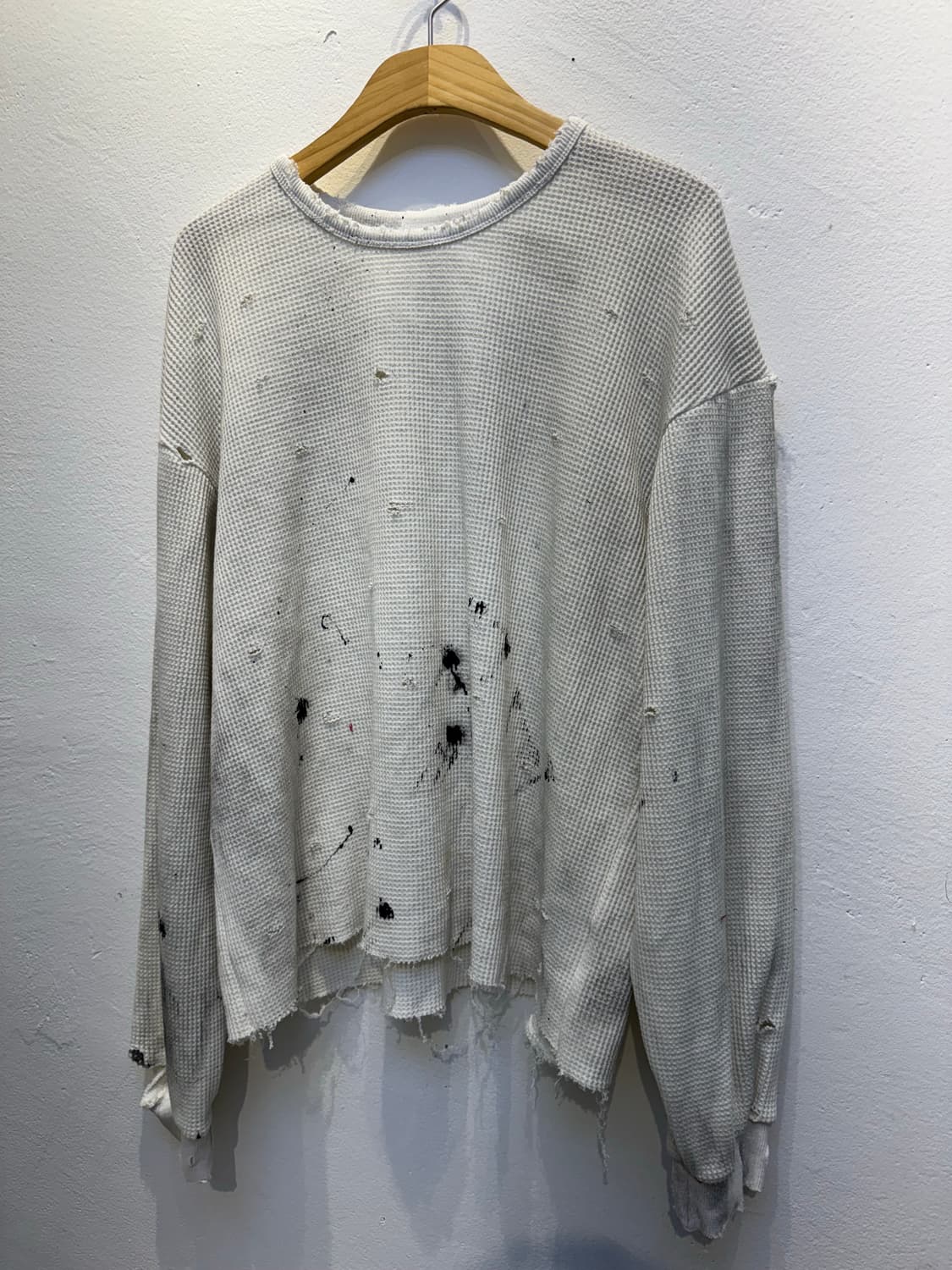 빈티지 와플 긴팔 상품이미지5