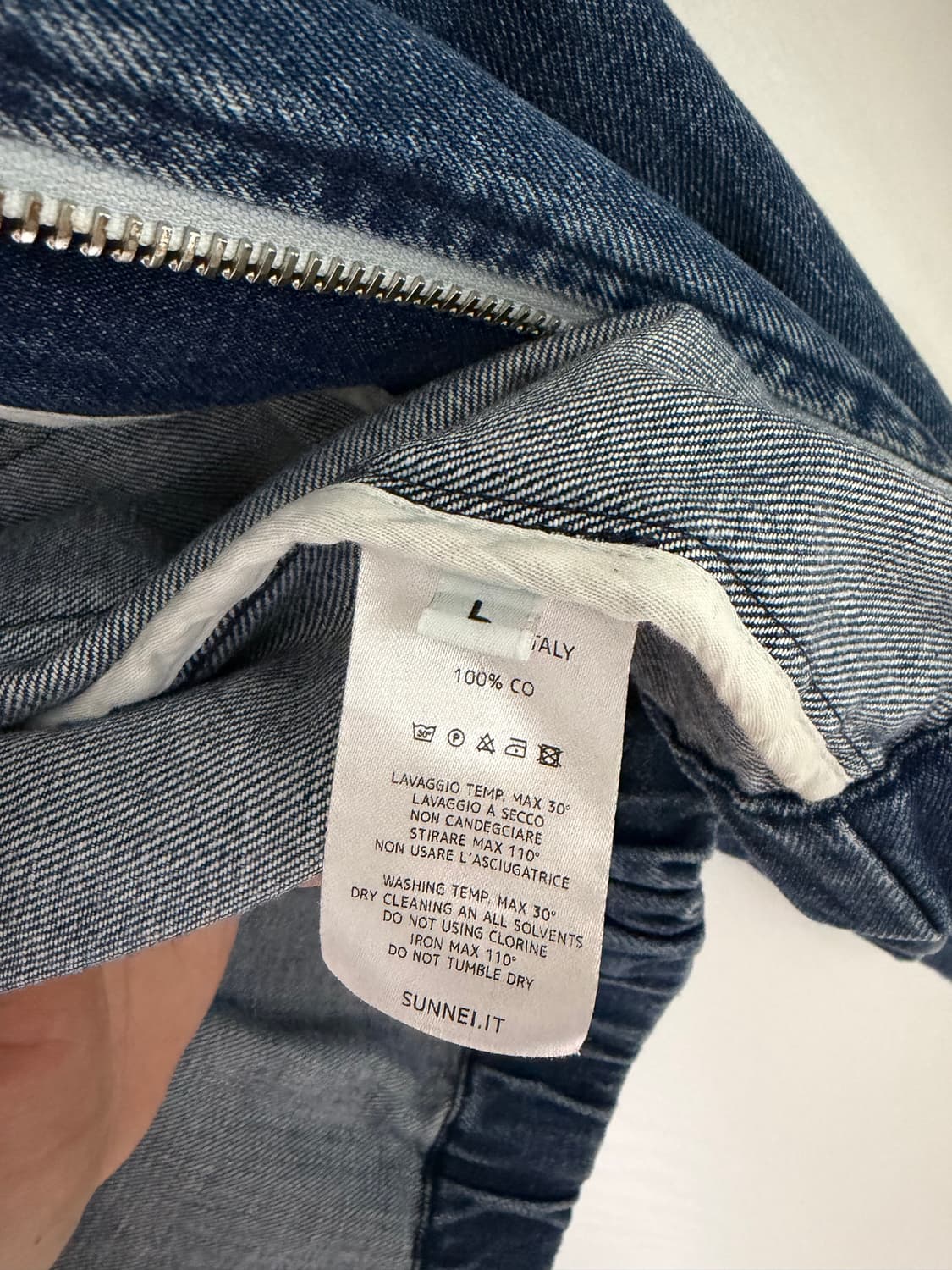 써네이 sunnei 데님 봄버 블루종 L (105) 상품이미지5