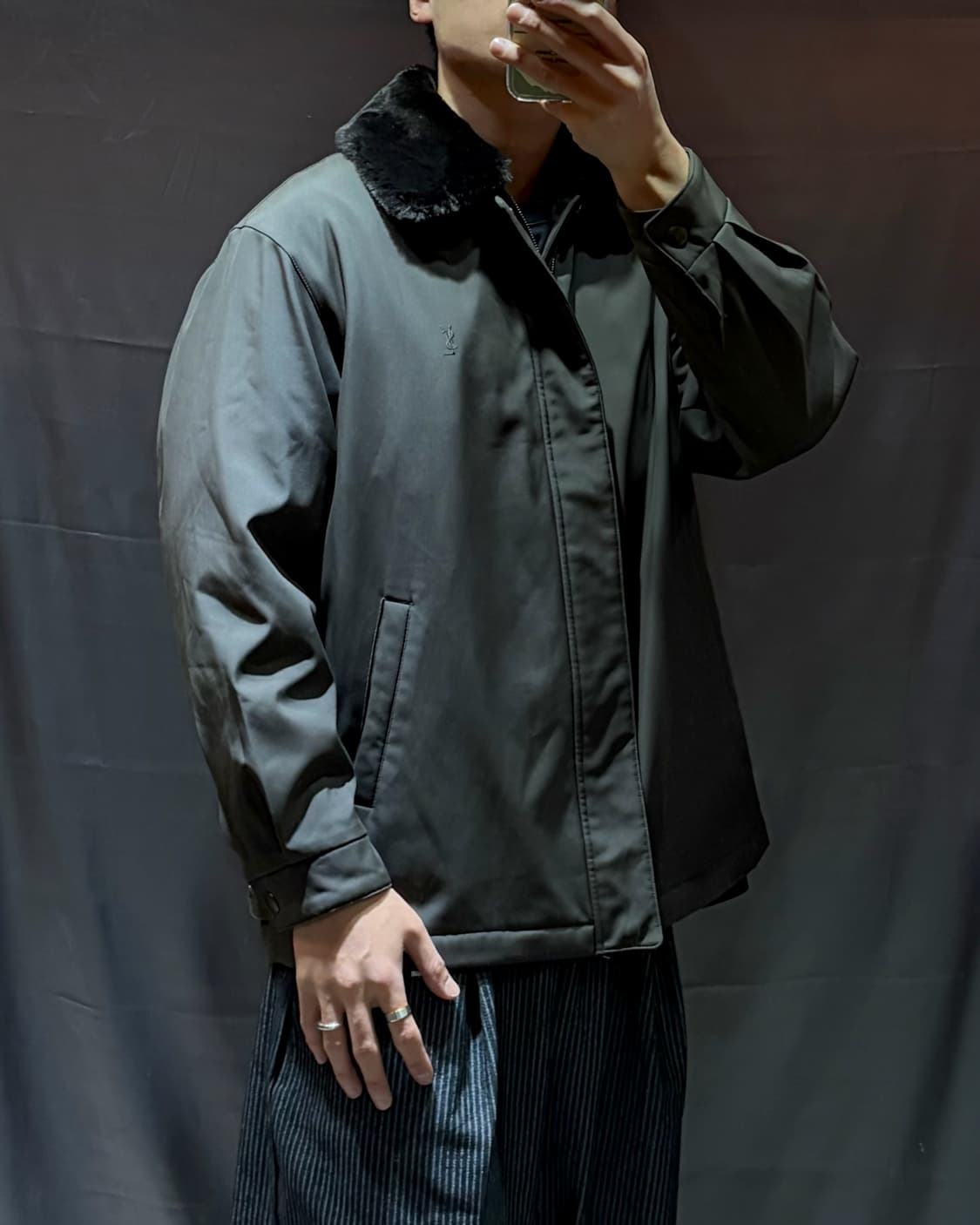 L YSL 입생로랑 심볼로고 카키브라운 폴리쉘 상품이미지2