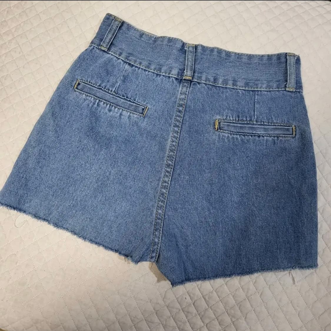 4002 ) 투버튼 하이웨스트 s 찢청반바지  새상품급 상품이미지4