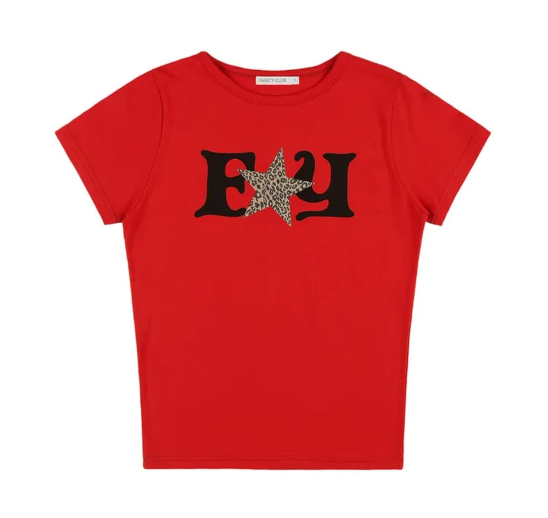 팬시클럽 FY 레오파드 티 (RED) F25QB100 상품이미지2