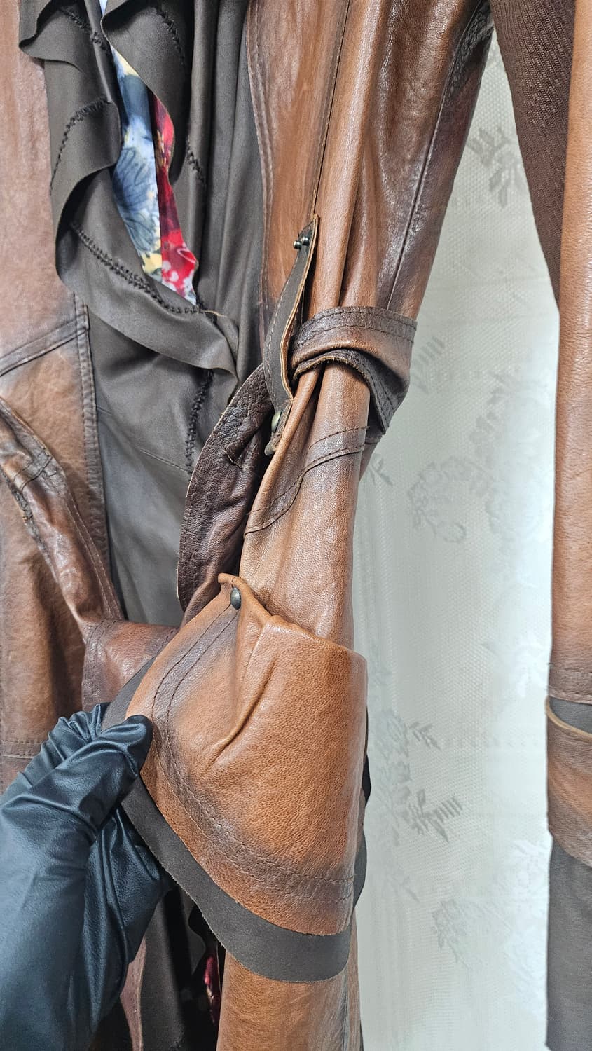 브라운 가죽 코트  상품이미지5