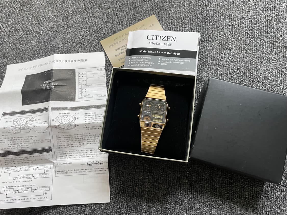 시티즌 아나디지템프 금장 골드 흑판 상품이미지9