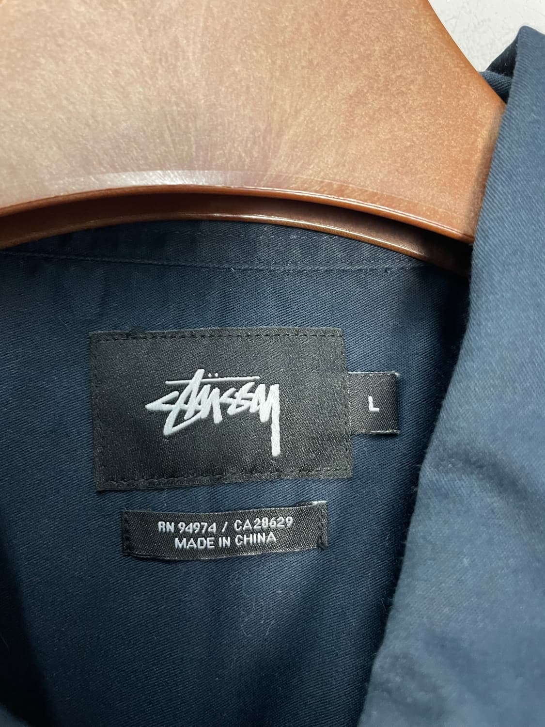 스투시 로고 프린팅 네이비 반팔 셔츠 H2558 상품이미지6