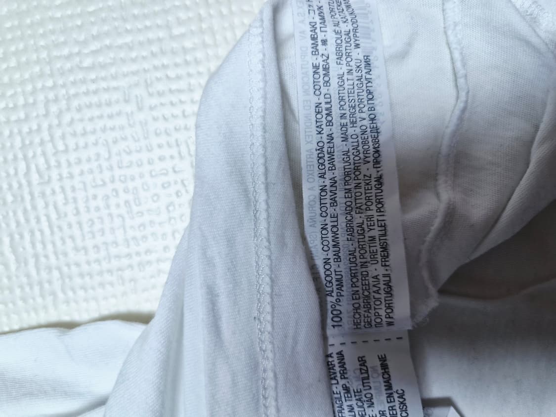 자라 ZARA 남자 그래빅 반팔 티셔츠 105 화이트 상품이미지7