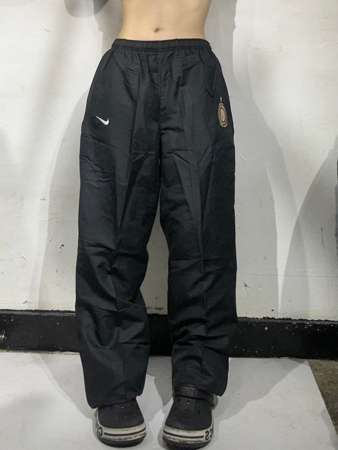 00s 나이키 블랙 새상품 인터밀란 한정판 와이드 트랙 팬츠 M 상품이미지2