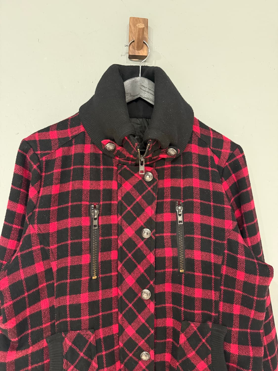 Kitsch hot pink check pattern jacket 상품이미지5