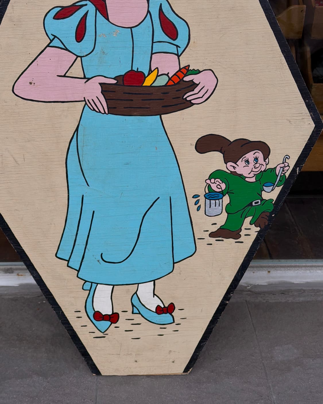 빈티지 소품 백설공주 핸드페인팅 우드 아트 상품이미지3