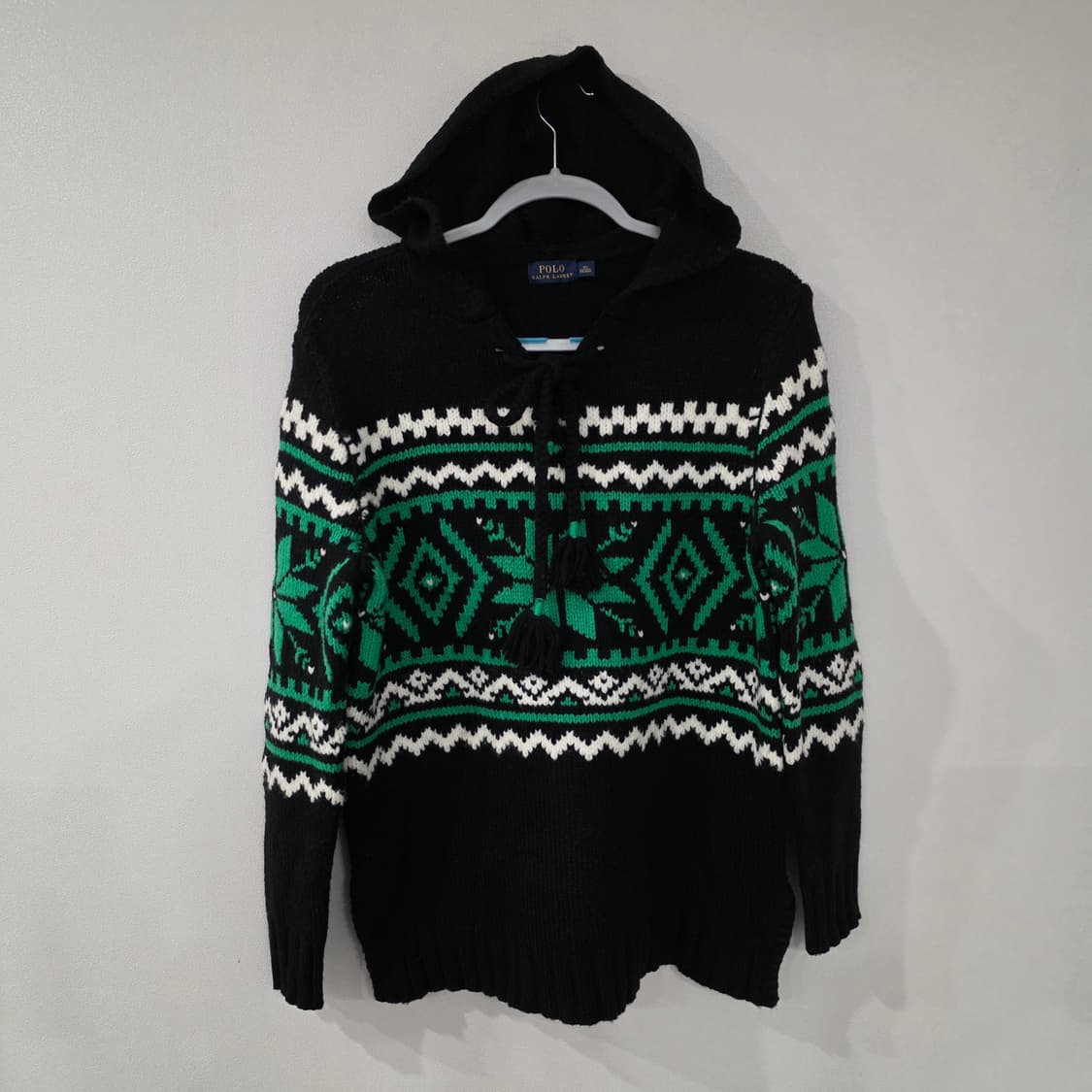 폴로 랄프 로렌 노르딕 패턴 후드 니트 스웨터 XS 상품이미지1