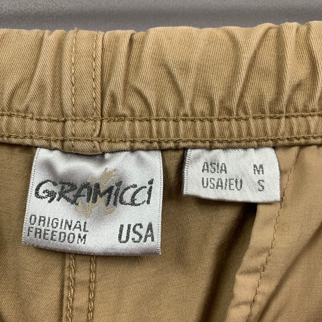 M 그라미치 미들컷 숏츠 7부 베이지 반바지 상품이미지5