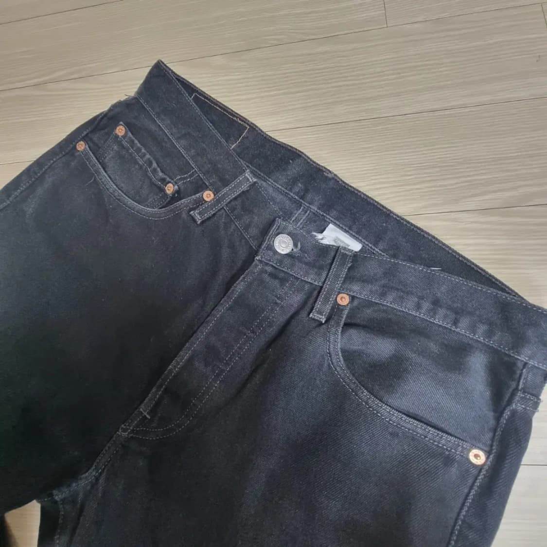 미제 90년대 made in usa 501 빈티지 블랙진(32) 상품이미지3