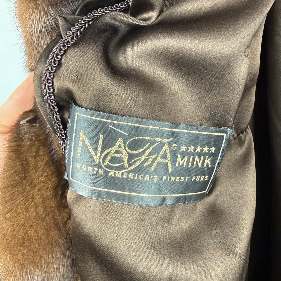 (A급) NAFA 밍크 북미 미디 코트 브라운 상품이미지3