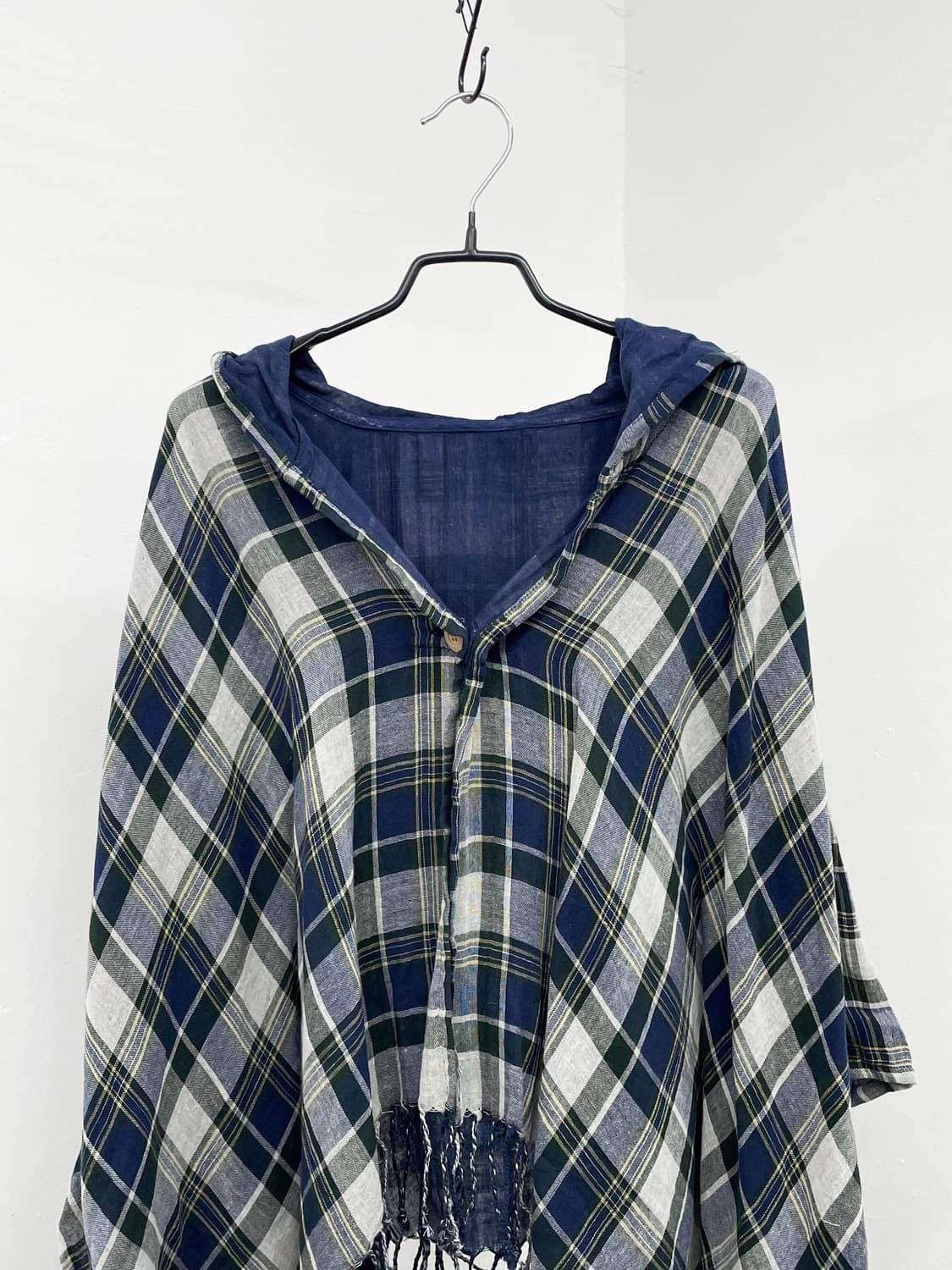 모리 사와코 체크 후드 케이프 상품이미지5