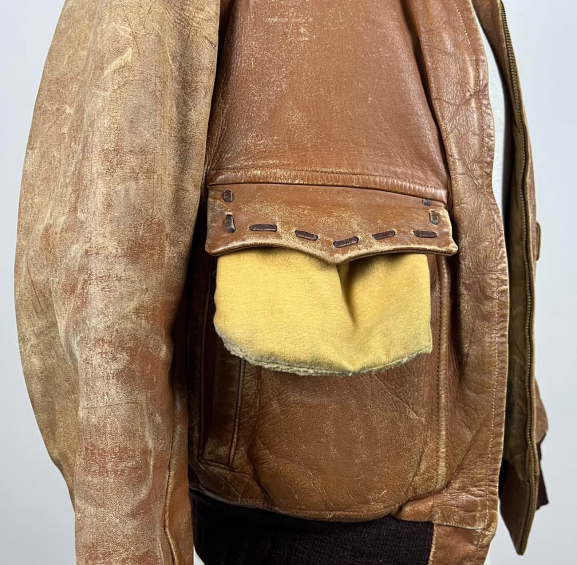 1950s Lakeland 포니홀스하이드 A-2 웨스턴 레더자켓 상품이미지6