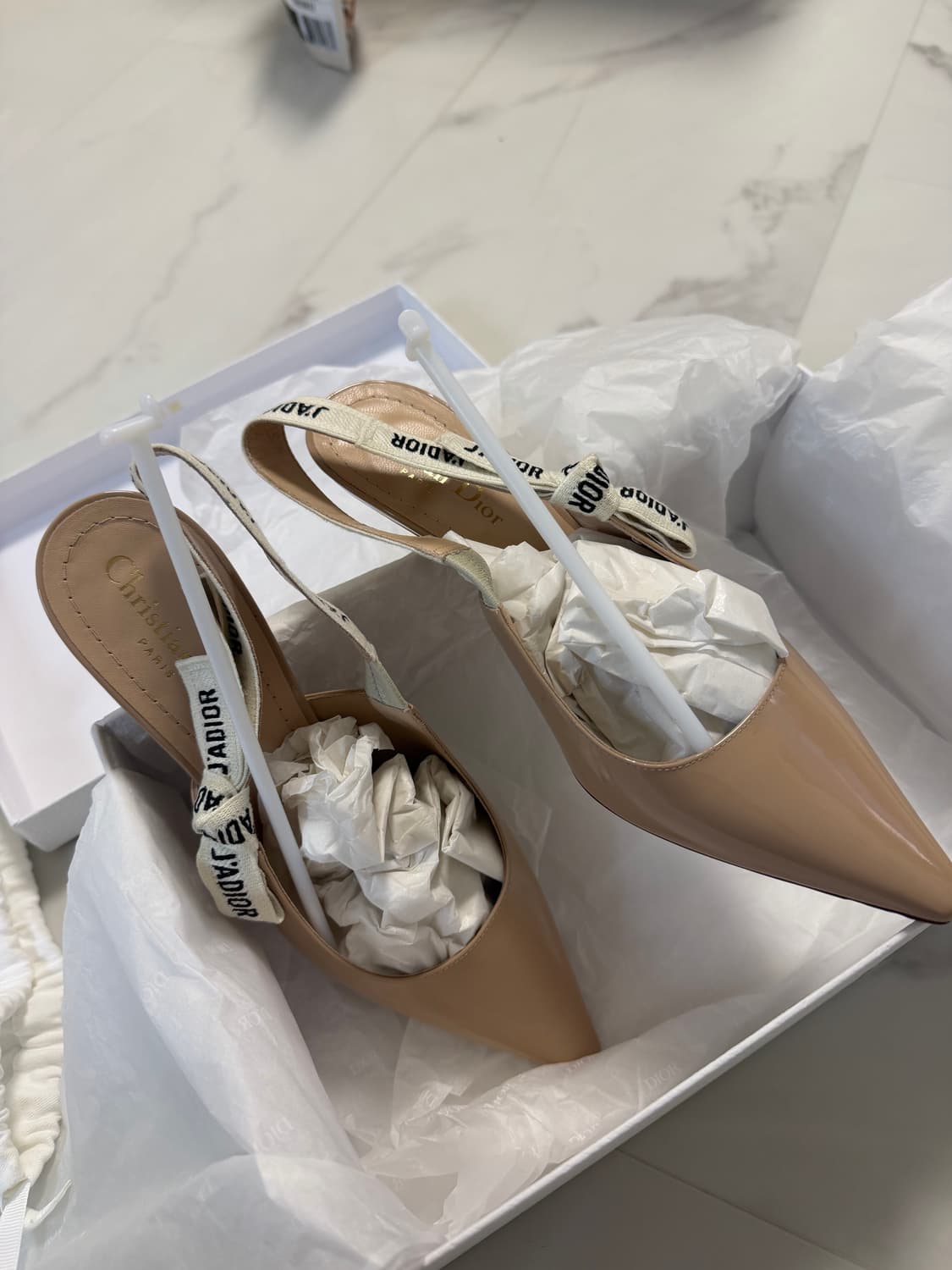 디올 자디올 슬링백 펌프스 베이지 37.5 상품이미지5